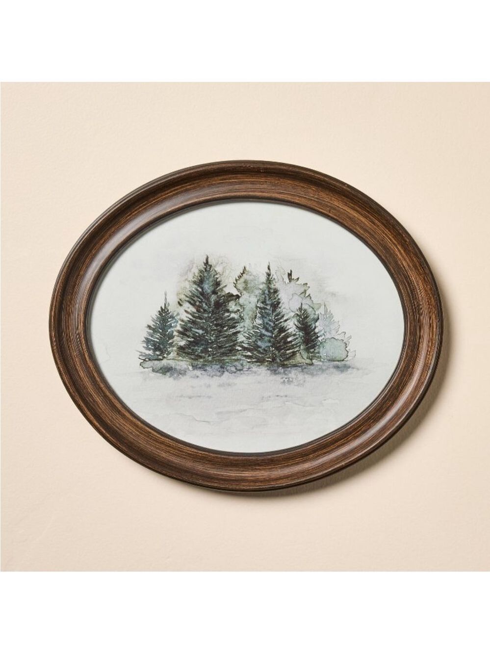 Oval Framed Watercolor Trees Wall Art - Hearth & Hand Magnolia Christmas 2025
